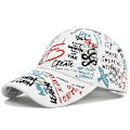 Miniatyrbillede 1 af 5: Graffiti Print Hat Mænd Og Kvinder Alsidig Multi-farve Maleri Sol Hat Trend Mode Cap Baseball Hat