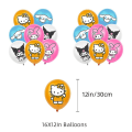 Pikkukuva 3 / 5: Kawaii Kitty -aiheinen syntymäpäiväilmapallosetti, koristeet, syntymäpäiväjuhlatarvikkeet, banneri, kakkukoristeet