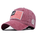 Pikkukuva 1 / 5: Amerikan lipun peseytynyt baseball-lippis 3d-kirjailu kirjain baseball-lippis miehille ja naisille Usa American Retro Cap