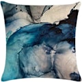 Miniatyrbild 5 av 5: Dekorativa Kuddfodral Vattentäta 45 x 45, 4-pack Utomhus Inomhus Kuddfodral, Geometriska Blå Kuddfodral Teal för Bänk Soffa Vardagsrum Deco