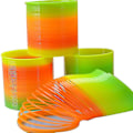 Miniatyrbild 3 av 3: 3 st Rainbow Coil Spring Slinky Leksak Jätte Klassisk Nyhet Plast Magisk Fjäder Leksak