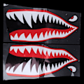 Miniatyrbilde 4 av 4: 2 stk. Flying Tigers Shark Teeth A-10 Warthog klistremerker Warhawk jagerfly