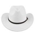 Miniatyrbillede 1 af 5: Europæisk og amerikansk retro imitation fåreskind hat cowboy hat filt hat uld hat national vind hat retro jazz hat