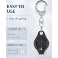 Miniatyrbillede 2 af 5: 5 stk. Mini nøgleringslygte Ultra Bright LED nøgleringslygte, sort