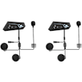 Miniatyrbild 1 av 5: 2024 2 Set Motorcykel 5.0 Bluetooth Hjälm Intercom Universal Parning Hörlurar Headset Med Cnc Brusreducering Bt22
