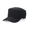 Miniatyrbild 1 av 2: Unisex Militär Cadetkeps - Snygg Justerbar Rem - Casual Peaked Hats (Svart)