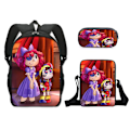 Miniatyrbild 2 av 5: Fantastiska digitala cirkus digitala cirkusskola ryggsäck tredelad set crossbody väska enkelsidig pennfodral（Ryggsäck，19）