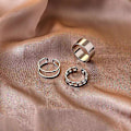 Miniatyrbillede 1 af 5: Silvery Stacker Ring 3-delt sæt