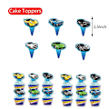 Pikkukuva 5 / 5: Hot Wheels syntymäpäiväjuhlan koristeet Banner Balloon Cake Topper Set