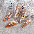Miniatyrbild 2 av 5: Holografiska Nagelkonstpaljetter Glitterset 6 Ask 3D Naglar Glitter Metallisk Glimmande Flakes Akrylpulver Damm Paljetter för Nageldekoration Holografi