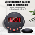 Miniatyrbild 2 av 5: Extra högljudd vibrerande väckarklocka med sängvibrator för tunga sovare sovrum