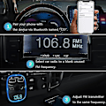 Miniatyrbillede 4 af 5: Lencent Bluetooth FM-sender Bilsender Bluetooth-sender til bilradio00