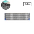 Miniatyrbillede 2 af 3: Bærbar sammenklappelig tennisnet: Perfekt til børn og voksne - Kort tennisnet, 6,1 m længde (1 stk., sort)