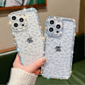 Miniatyrbild 3 av 5: iPhone 13 Pro Skal, Kristallklart Bling Diamant Rhinestone Skal för Flickor Kvinnor, Glansigt Glittrande Mjuk Silikon Lins Fullt Skydd (Blå)