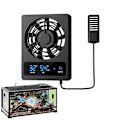Miniatyrbillede 3 af 5: Smart køleventilator til reptiltank med LED-display, stærk vindventilationsventilator, støjsvag køleventilator (grader Celsius)