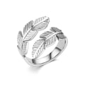 Miniatyrbild 5 av 5: 2 st Fashionable Feather Ring, rostfritt stål Ring