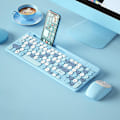 Miniatyrbild 1 av 4: 2.4g Mini Färgglad Flickuppladdningsbar Trådlös Bluetooth Tangentbord Mus Set Tyst Laptop Desktop Iso Android Universell Bärbar