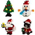 Miniatyrbild 1 av 5: 4 st julbyggklossleksaker för barn, pojkar, flickor, tonåringar, julklappssaker