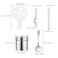 Miniatyrbild 2 av 2: 1 set kaffeschabloner set kaffe latte art penna kaffeskakare verktyg set