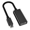 Miniatyrbild 1 av 5: Mini DP till HDMI-konverterare kompatibel med MacBook Air/Pro, Microsoft Surface Pro 3/4, Mac Mini, skärmar, projektorer, etc. - Svart