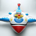Miniatyrbild 2 av 3: Uppblåsbar Flygplan Barn Spädbarn Småbarn Badring Sittplats Båt Pool (b Typ)