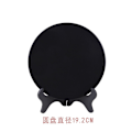 Miniatyrbild 1 av 4: 1 Set av Obsidian Scrying Mirror Obsidian Circle Disc med Stativ för Hemmakontor