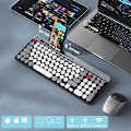 Miniatyrbild 2 av 4: 2.4g Mini Färgglad Flickuppladdningsbar Trådlös Bluetooth Tangentbord Mus Set Tyst Laptop Desktop Iso Android Universell Bärbar