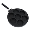 Miniatyrbild 1 av 5: Äggdumpling PoT non Stick Sjuhåls Stekt Äggkruka Tårta Form Röd Bönkaka Bakplåt