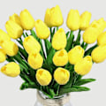 Miniatyrbild 1 av 3: 10 st konstgjorda blommor Falska tulpaner Latexmaterial Real Touch För bröllop Rum Hem Hotell Fest Dekoration (GUL)