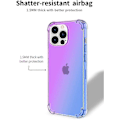 Miniatyrbild 2 av 3: Gradientfodral för iPhone 13 Pro Max, Gradientfärgad Telefonfodral Ultrasmalt Kristallklart Skyddande TPU-stötfångare Bakre Skydd - Blå Lila