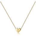 Miniatyrbild 1 av 5: Ghyt Hjärtformade initialhalsband för kvinnor och flickor - 14k guldpläterat hjärthänge bokstavshalsband, små initialhalsband för kvinnor barn