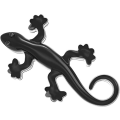 Miniatyrbillede 1 af 3: Car Anti Statisk Gecko Magnetisk Mærkat (Sort)