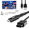 Pikkukuva 1 / 5: Hd Wii - HDMI -sovitin USB-kaapelilla, nopea pelikäyttöön tarkoitettu muuntokaapeli
