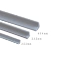 Miniatyrbillede 2 af 4: ABS Styren Plast L-formede retvinklede stænger - 20 stk., 2 x 2 x 250 mm