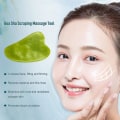 Miniatyrbilde 4 av 5: Naturlig Jade Gua Sha Skraping Massasjeverktøy for Ansikt og Kropp - Snngv（B）