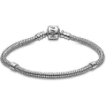 Miniatyrbilde 2 av 5: Pandora Moments Dame Sterling Sølv Ikonisk Slangebåndsarmbånd Til Charms