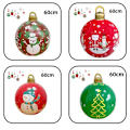 Miniatyrbilde 3 av 7: 60cm Stor Julerkule Oppblåsbar Utendørs Dekorasjon PVC Oppblåsbare Julepynt God Jul Store Ferie Dekorative Kuler (E)