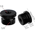 Miniatyrbild 2 av 5: 2 st mikrofonstativadapter 1/4 hona till 5/8 hane skruvgängadapter stativskruv