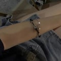 Miniatyrbillede 5 af 5: Klassisk håndlavet dobbelt-wrap armbånd sort