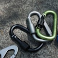 Miniatyrbillede 3 af 7: 4 stk. Heavy Duty Spring Snap Hook Lille Bjergbestigning Spænde D-ringe Klips Hæklet Klatring Karabiner Nøglering Klips Aluminium Legering Klatring (7,5 * 4 cm)