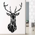 Miniatyrbild 1 av 5: 3D Spegelhjort Väggdekaler Väggmålningar Tredimensionella Väggdekaler Dekaler DIY Dekorativa Väggdekaler Vardagsrum Sovrum TV Soffa Bakgrundsväggskonst Wa