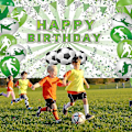 Miniatyrbild 4 av 4: 7*6 Ft, Fotbollstemad Födelsedagsfest Dekoration Fotboll Grattis På Födelsedagen Bakgrund Foto Bakgrund