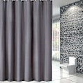 Miniatyrbillede 1 af 5: Bruseforhæng 240x200 cm, med 16 kroge, ekstra bredt, vægtet, skimmelresistent, mørkegrå, vandtæt, store badeforhæng, polyesterstof, Antiba