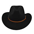 Miniatyrbilde 1 av 5: Filthatt Retro Imitert Saueskinn Cowboyhatt Belte Ullhatt Nasjonal Hette Retro Jazzhatt