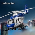 Miniatyrbild 2 av 5: Ny realistisk polishelikopterplan Pull Back Led Music Model Kids Toy Collection