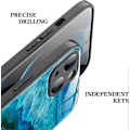 Miniatyrbild 1 av 4: iPhone 13 Skal, Glasbaksida Design Anti-Repor, TPU Stötskyddande Kant Anti-Fall Skydd, Skärm Kamera Lätt Konvex Ramskydd