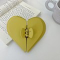 Miniatyrbillede 5 af 5: Matte hårklemmer til kvinder og piger - Hjerteformede hårklemmer med stærkt hold (gul)