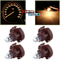 Miniatyrbillede 2 af 5: Pakke med 4 udskiftninger, der passer til Dash A/C instrumentklynge panel instrumentbræt målere lys varm hvid T3 Neo kile halogenpære 12v