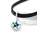 Miniatyrbilde 3 av 5: Ghyt Svart Lær Choker Halskjede for Kvinner
