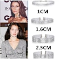Miniatyrbilde 3 av 5: Kvinners Diamante Choker Halskjede Blet Sett